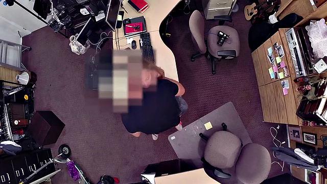 Babysitting babe spycam caught fucking owner in office