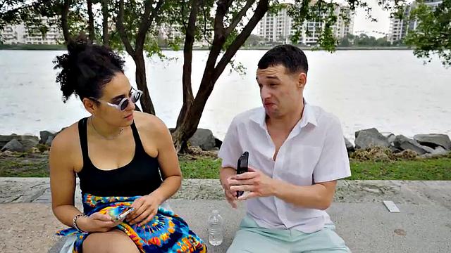 Redhead ebony babe fucked by big dick in wet pussy hole