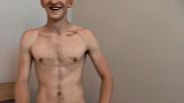 Blond twink from Europe goes gay with top for money