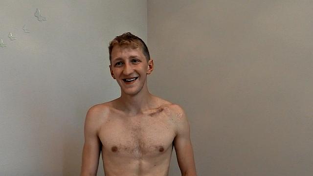 Blond twink from Europe goes gay with top for money