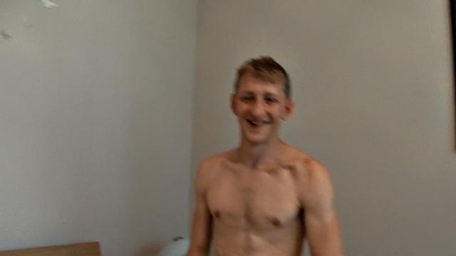 Blond twink from Europe goes gay with top for money