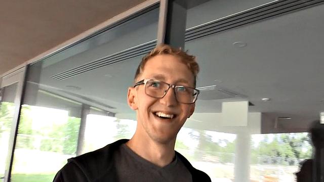 Blond twink from Europe goes gay with top for money