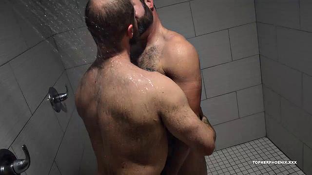 After a hot threesome with Zev and Topher, MuscleBull isn't quite ready to end things with a hot shower. From the shower to the bedroom, MuscleBull wants every bit of Topher.