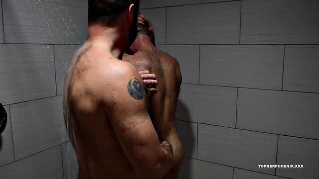 After a hot threesome with Zev and Topher, MuscleBull isn't quite ready to end things with a hot shower. From the shower to the bedroom, MuscleBull wants every bit of Topher.