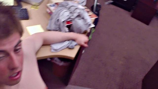 Amateur gaypawn banged in office for good money