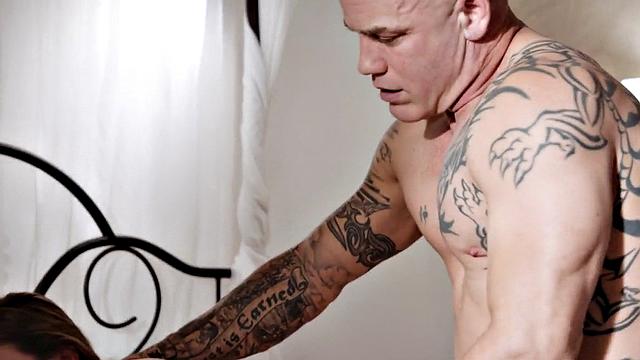 Stepdaughter fucked by stepfather in wet pussy hole