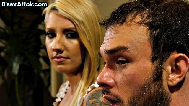 Bi unicorn sucking two fat dicks