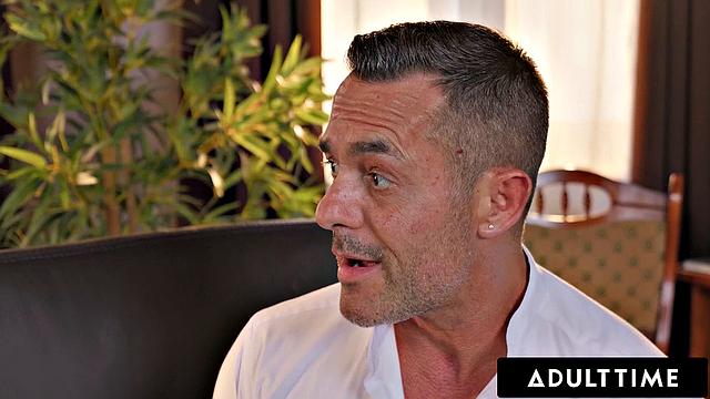 ADULT TIME - Hot Babysitter Angelika Grays Anal Lover Offers Her Ass To Mature Boss As Extra