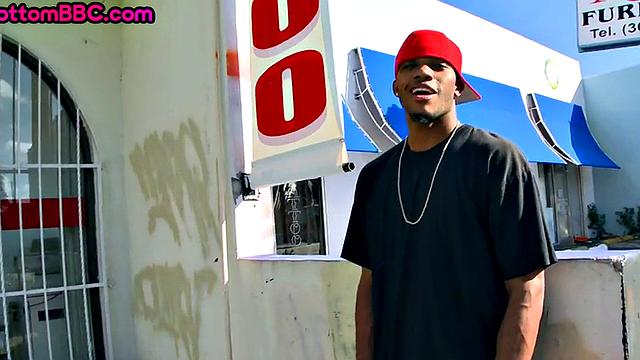 Real Ebony picked up and assfucked by white top