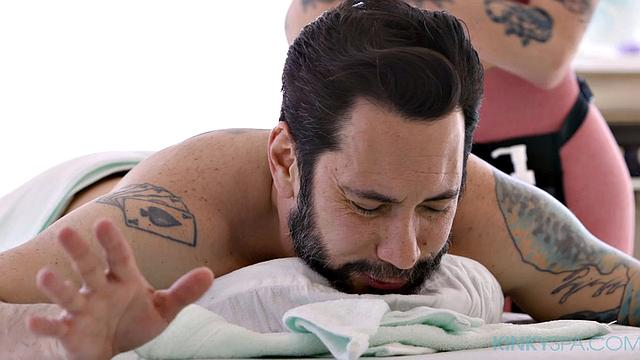 Paris White's stepdad checks up on her at work