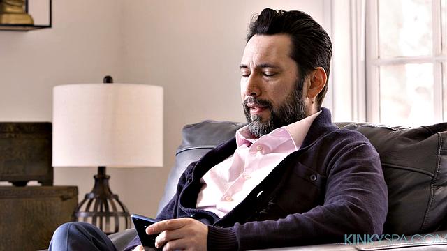 Paris White's stepdad checks up on her at work