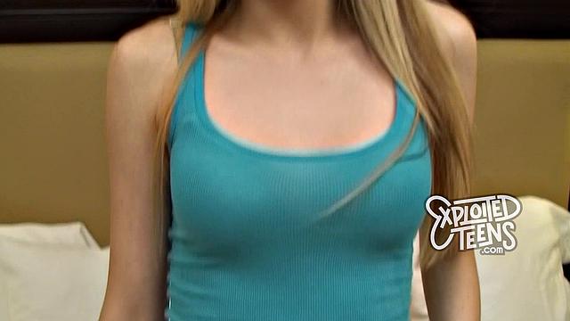 She is a skinny blonde 18 yr old making her debut porn