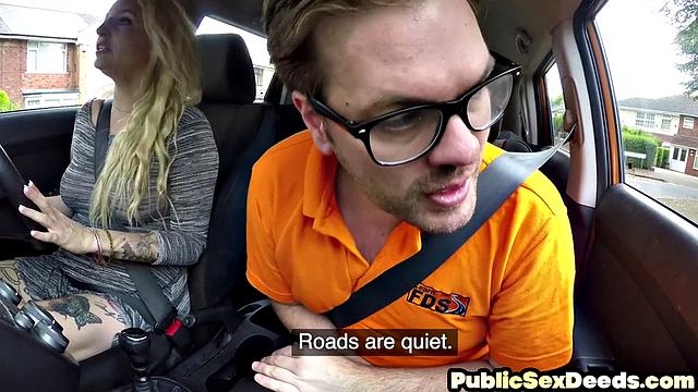 Big blonde bitch gets pussy drilled