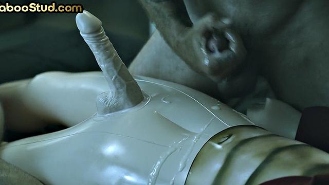 Kinky stepbro fucks bottom and cums hard on doll