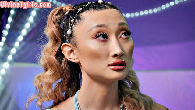 Tattooed trans doggypounded hard