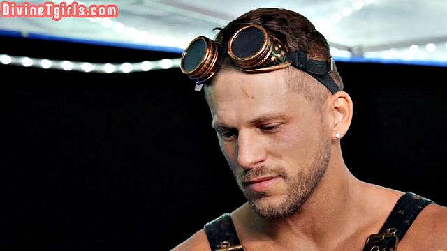 Tattooed trans doggypounded hard