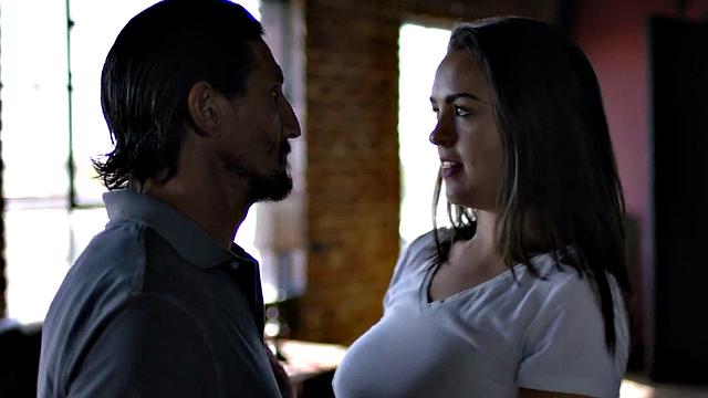 Erotic stepdaughter rides stepdaddy in slowburn affair