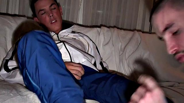 Sneakers fetish stud rimmed and sucked at home