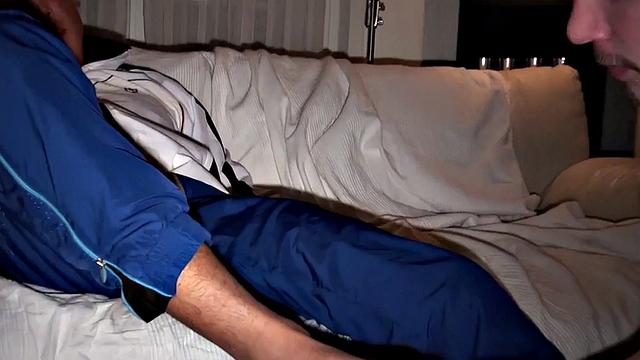 Sneakers fetish stud rimmed and sucked at home