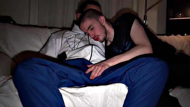 Sneakers fetish stud rimmed and sucked at home