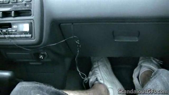 Sexy Horny Babe Sucks Cock Outdoors