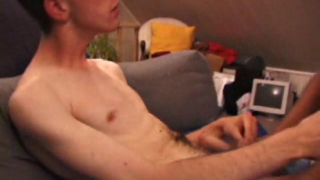 After stripping naked, Ricky takes Damon's entire cock into his mouth with no effort. Damon returns the favor by getting Ricky up on his knees so he can suck his beautiful dick. Then Ricky bends Damon over so he can suck on his own cock.