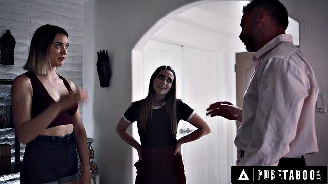 PURE TABOO Creepy Stepdad Secretly Seduces & Fucks His Stepdaughter's Hot Friend!