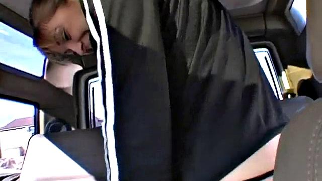 Petite teen stripping off in the back of a car