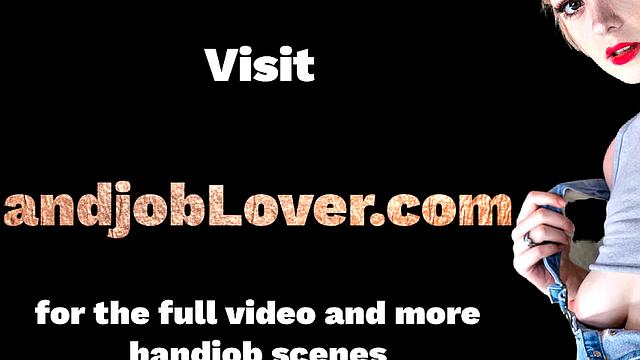 Handjob babes sharing cock in POV 3way