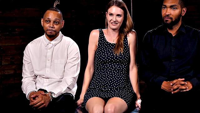 BDSM anal babe 3way fucked and whipped by BBC dom guys