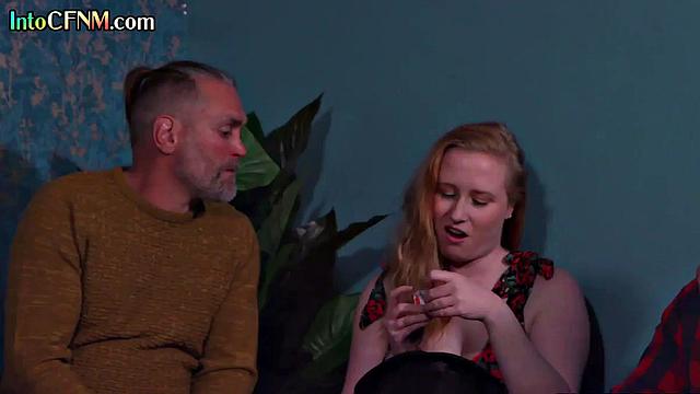 Horny CFNM babe gets banged by lucky DILF