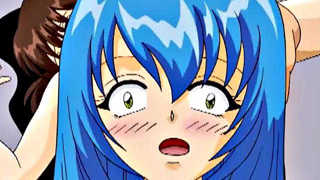 Watch this anime teen get her brown hair trimmed and take a hard doggystyle pounding