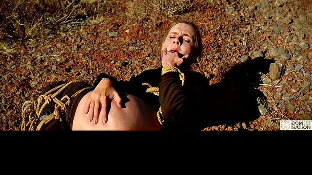 Crawling across the cold wilderness while eating her out