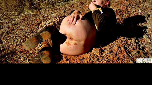 Crawling across the cold wilderness while eating her out