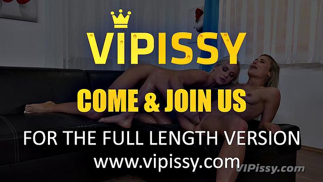 Blondes get drenched during yoga - Pissing