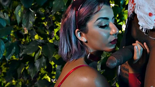 Creampied MILF smashed by black dick in wet hole