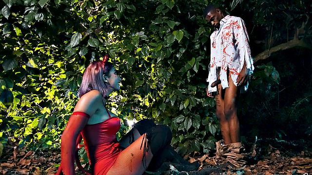 Creampied MILF smashed by black dick in wet hole