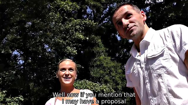 HUNT4K. For money, stud agrees to watch hunter nail his girlfriend