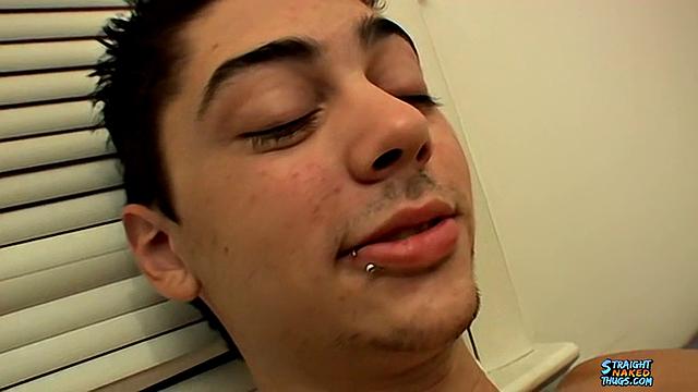 Noah can't resist stroking his cock for another man watching