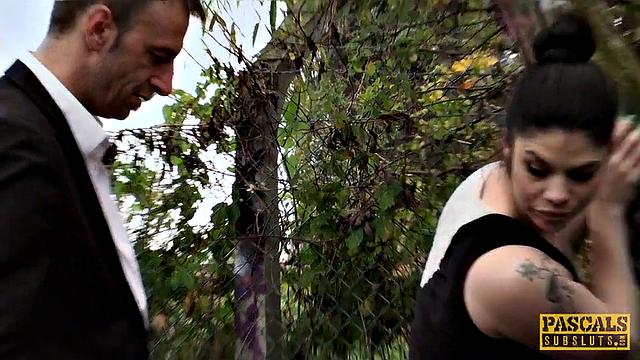 Public disgrace! Nice girl Lucia Love fucked outside like a whore