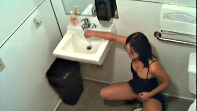 Coffee pot pissing slut with spex