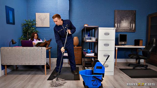 Sneaky Footjob For the Janitor