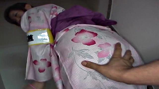 Mitsu Anno tied up and fingered by a group of men