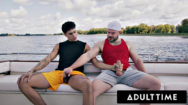 ADULT TIME - Straight Buddies Marcus McNeil & Angel Elias Turn a Boring Boa Day Into a Hard Fuck