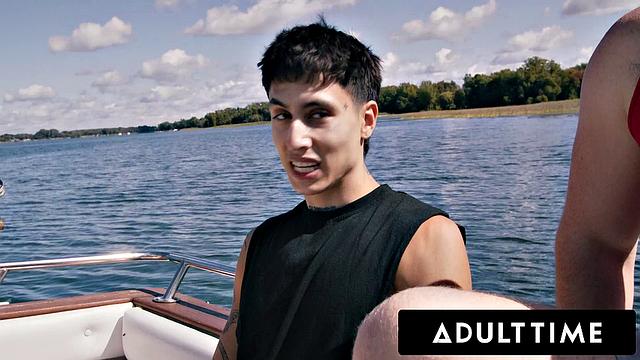 ADULT TIME - Straight Buddies Marcus McNeil & Angel Elias Turn a Boring Boa Day Into a Hard Fuck
