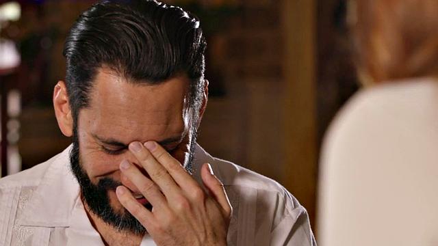 Ginger MILF with small tits and bald pussy squirts while fucking lover in the kitchen