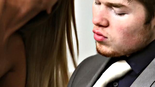 Hot blonde Subil Arch fucks in front of husband