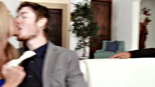 Hot blonde Subil Arch fucks in front of husband