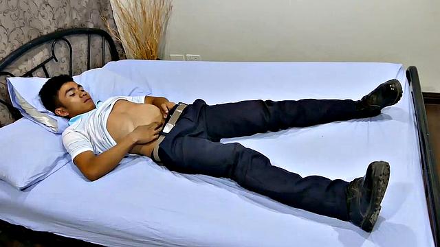 This horny rookie cop is just 22 and fresh out of the academy. His foot fetish has branched off to include a leather boot fetish, and he loves to have a jerk off when he gets home from work.