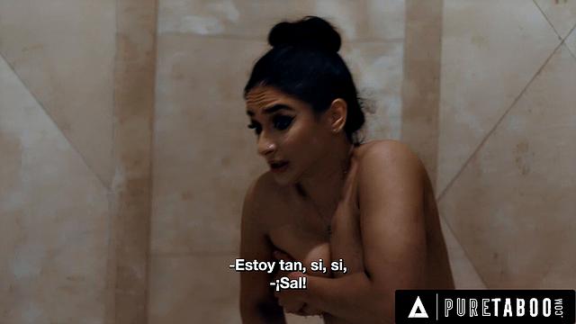 PURE TABOO Stepmom Sheena Ryder Gives In To Stepson's DP Threesome Request - SPANISH SUBTITLES
